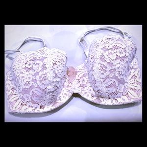 Beautiful antique white lace bra